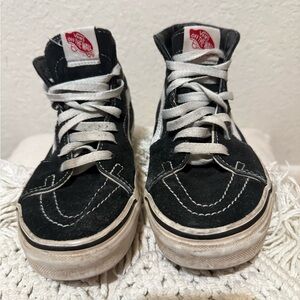 Vans Black and White High-Top Sneakers